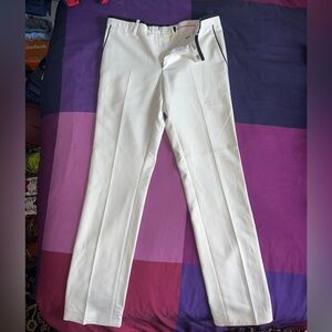 Noose and Monkey thick white tuxedo pants